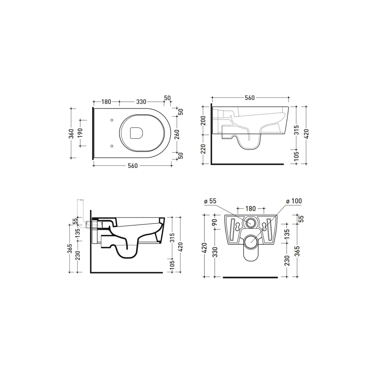 Wc Sospeso 56x36 Cm Goclean Link 5051/WCG Flaminia 2 Wc Sospeso 56x36 Cm Goclean Link 5051/WCG Flaminia - immagine 2